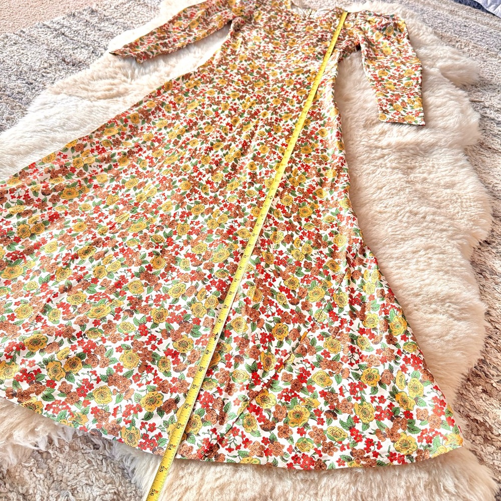 ✨Last Chance💋🌼🌹DÔEN ‘Vittoria’ Silk Jennifer Spring Maxi Dress XS✨ - Picture 12 of 15